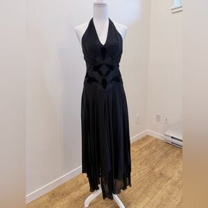 Vintage BCBG Y2K Alternative Goth 100% Silk Ethereal Fairy Witchy Dress size 6